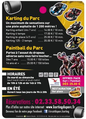 Carte Visites Passion karting circuit du parc dans la Manche