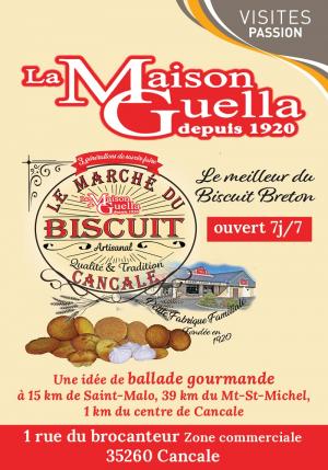 Carte Visites Passion la maison guella, biscuiterie en Bretagne