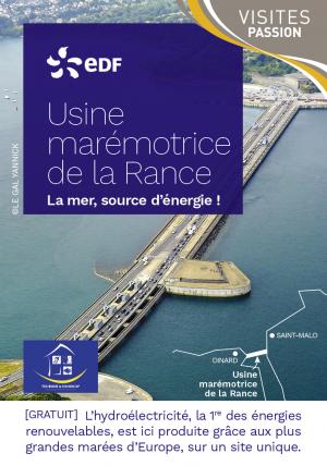 Carte Visites Passion usine marémotrice de la rance edf 