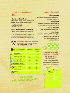 Carte Visites Passion parcours aventure Vivons Perchés